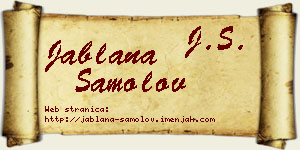Jablana Samolov vizit kartica